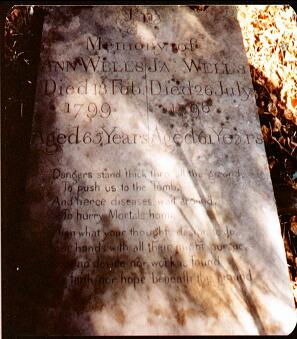 "Tombstone for James Wells and Ann Masterson"
Linked To: <a href=